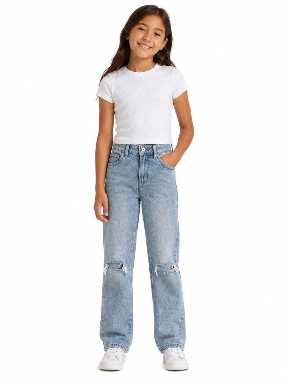 Abercrombie kids high-rise straight jeans